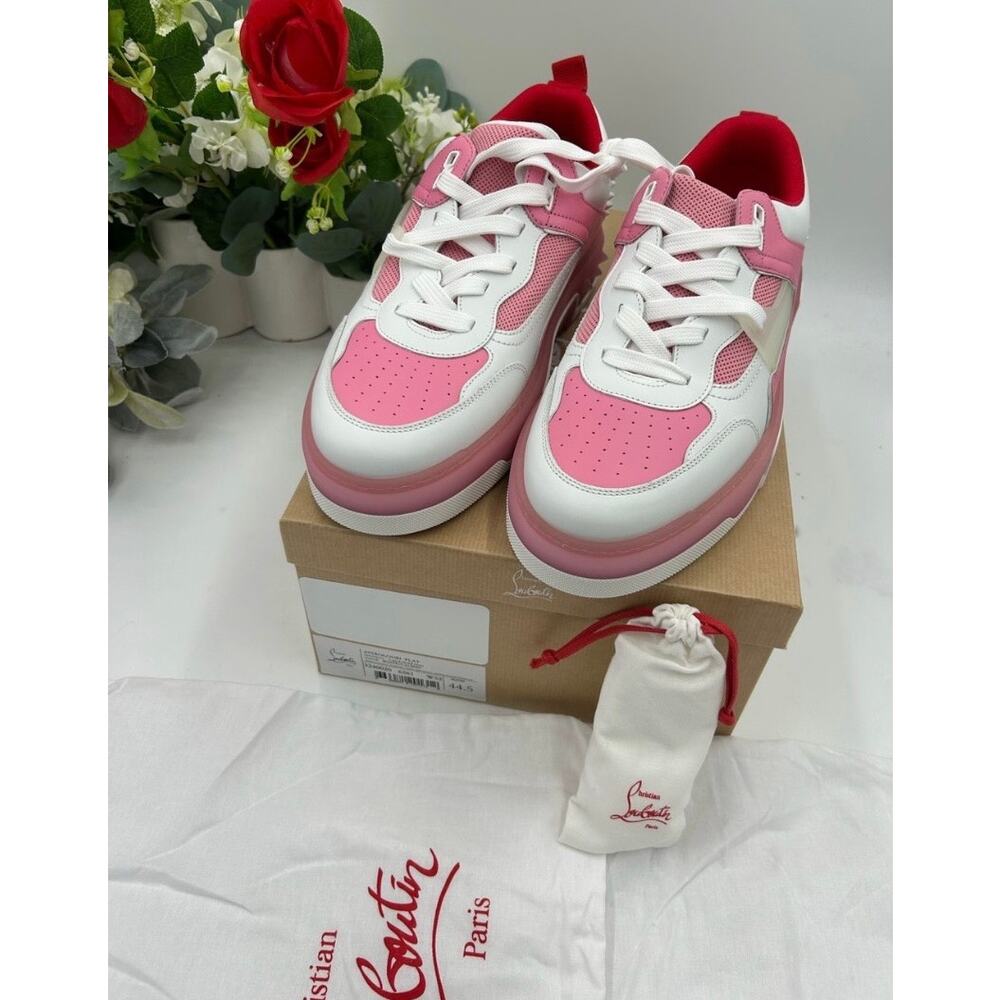 Men's Christian Louboutin ASTROLOUBI pink/white colorway sneakers size 44.5 - Picture 14 of 15